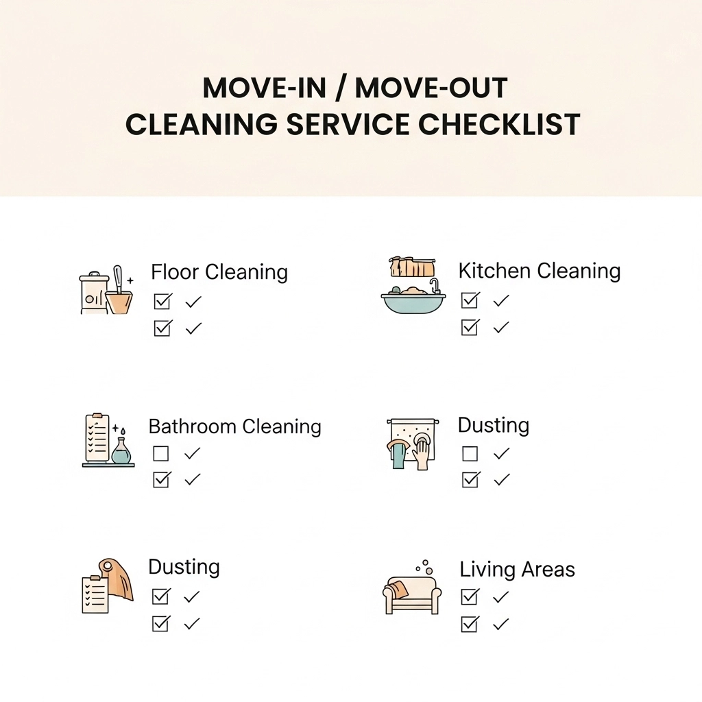 move in move out checklist